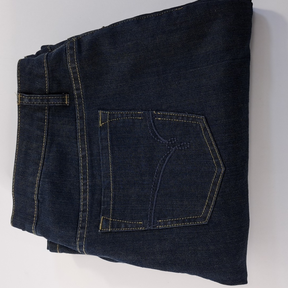 Fashion🔺️Bug Moderately Curvy Dark Wash Wide Leg Blue Jeans Size 22W - Picture 10 of 17